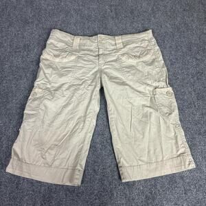 Cream cargo shorts